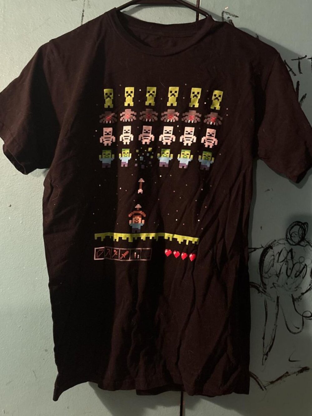 Minecraft Men's Black T-shirt